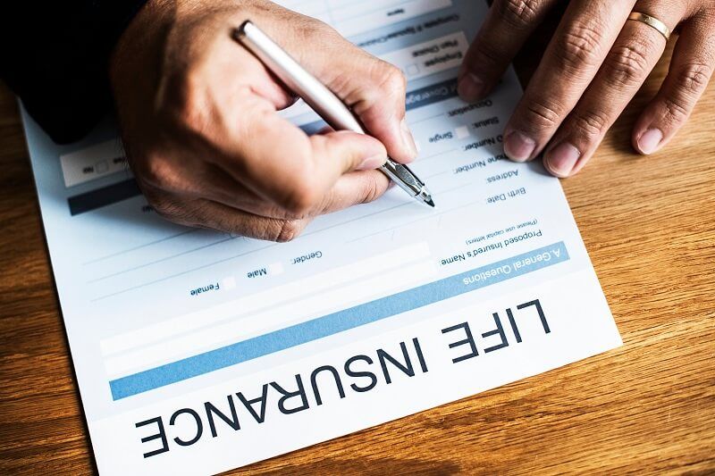person with life insurance application
