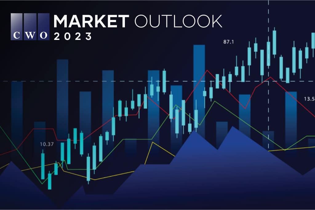 Stock chart representing the Market Outlook for 2023